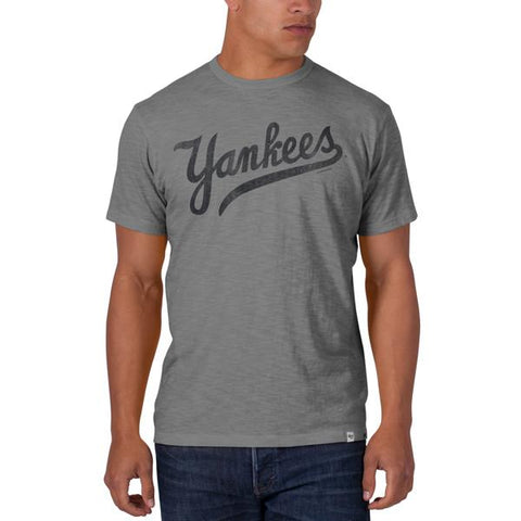 Handla new york yankees 47 märket wolf grey mjuk bomull scrum t-shirt - sportig