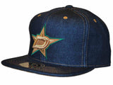 Dallas Stars Mitchell & Ness Denim Structured Flat Bill Fitted Hat Cap (7 3/8) - Sporting Up