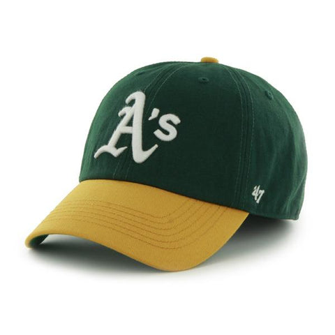 Shop Oakland Athletics 47 Brand Franchise Green Yellow White Logo Home Hat Cap - Sporting Up