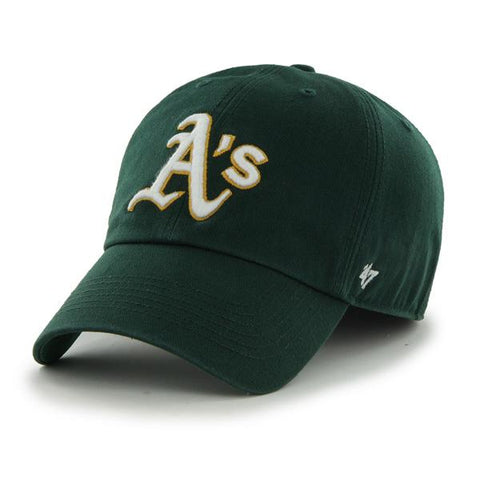 Shop Oakland Athletics 47 Brand Franchise Green White Yellow Trim Logo Road Hat Cap - Sporting Up