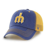 Seattle Mariners 47 Brand Royal Blue Taylor Closer Mesh Vintage Flexfit Hat Cap - Sporting Up