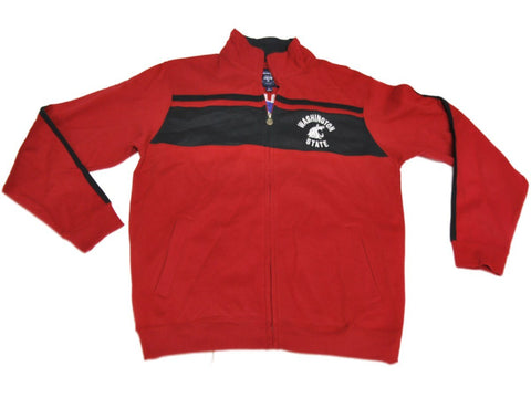 Chaqueta roja con cremallera de peso pesado campeona de los pumas del estado de Washington (l) - luciendo deportiva
