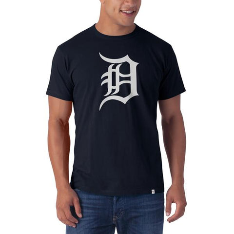 Detroit tigers 47 märke höst marinblå flanker mvp kortärmad bomull t-shirt - sportig upp
