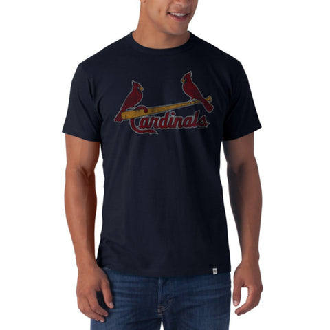 Shop st. Louis Cardinals 47 Brand Herbst-Marineblaues Flanker-T-Shirt aus weicher Baumwolle – sportlich