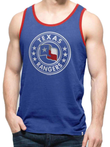 Texas Rangers 47 Brand Booster Blue All Pro Soft Cotton Tank Top T-Shirt - Sporting Up