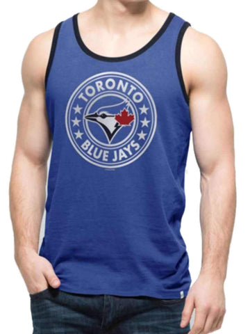 Shop Toronto Blue Jays 47 Brand Booster Blue All Pro Soft Cotton Tank Top T-Shirt - Sporting Up