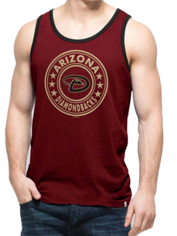 Shop Arizona Diamondbacks 47 Brand Cardinal Red All Pro Soft Cotton Tank Top T-Shirt - Sporting Up