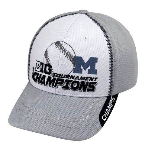 Michigan wolverines 2015 big 10 campeones del torneo de béisbol gorra de vestuario - sporting up