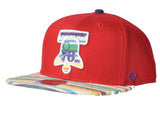 Philadelphia 76ers 47 Brand Red Tribal Print Bill Adjustable Snapback Hat Cap - Sporting Up