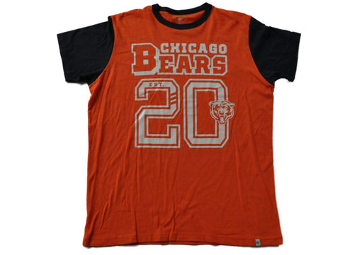 Kaufen Sie kurzärmliges Baumwoll-T-Shirt der Marke Chicago Bears 47 in Orange, Marineblau und Weiß mit Logo (M) – sportlich