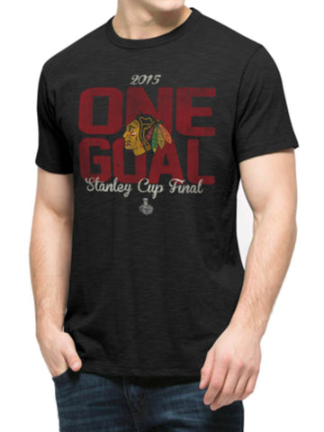 Shop Chicago Blackhawks 2015 NHL Stanley Cup Final 47 Brand Black Scrum T-Shirt - Sporting Up