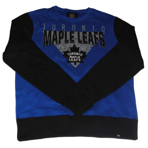 Shop Toronto Maple Leafs 47 Brand Blue Black Fleece Lined Pullover Sweatshirt (M) - Sporting Up