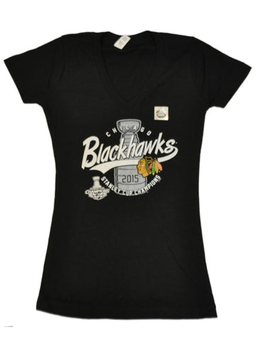Chicago Blackhawks 2015 Stanley Cup Champs Women SAAG Trophy T-Shirt - Sporting Up