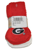 Georgia Bulldogs Two Feet Ahead Infant Baby Newborn 3 Pair Red White Socks Pack - Sporting Up
