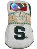 Michigan State Spartans Two Feet Ahead Infant Baby Newborn 3 Pair Socks Pack - Sporting Up
