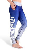 Los Angeles Dodgers FC Women Blue Gray Workout Performance Leggings - Sporting Up