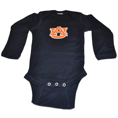Auburn tigres dos pies por delante bebé bebé azul marino traje de enredadera de manga larga - deportivo