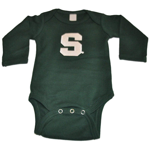 Shop Michigan State Spartans TFA Infant Baby Green Long Sleeve Creeper Outfit - Sporting Up