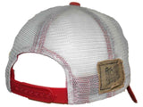 Minnesota Wild Retro Brand Red Worn Mesh Vintage Adjustable Snapback Hat Cap - Sporting Up