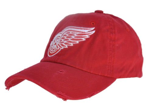 Detroit Red Wings Retro-Markenrot getragene Vintage-Flexfit-Slouch-Mütze – sportlich