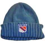 New York Rangers Retro Brand Unisex Faded Blue Cuffed Knit Beanie Hat Cap - Sporting Up