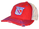 New York Rangers Retro Brand Red Beige Vintage Stitched Snapback Hat Cap - Sporting Up