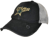 Dallas Stars Retro Brand Black Worn Vintage Style Mesh Adj Snapback Hat Cap - Sporting Up