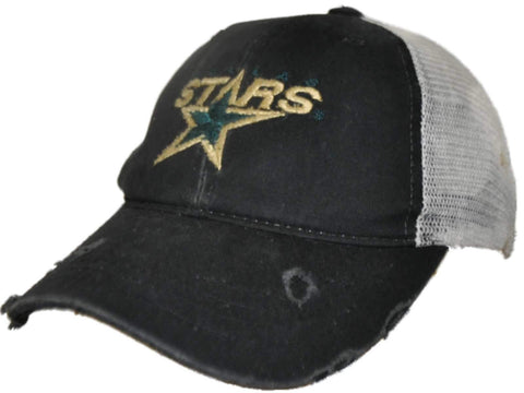 Shop Dallas Stars Retro Brand Black Worn Vintage Style Mesh Adj Snapback Hat Cap - Sporting Up