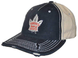 Toronto maple leafs retro märke marin beige vintage sydd snapback hatt keps - sportig upp