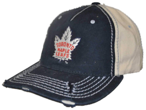 Shop Toronto Maple Leafs Retro Brand Navy Beige Vintage Stitched Snapback Hat Cap - Sporting Up