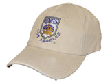 Los Angeles Kings Retro Brand Beige Worn Vintage Flexfit Hat Cap - Sporting Up