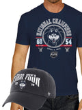 Connecticut UConn Huskies 2014 College Basketball Champions Shirt Hat Pack - Sporting Up