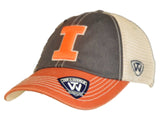 Illinois Fighting Illini Top of the World Navy Orange Offroad Snapback Hat Cap - Sporting Up