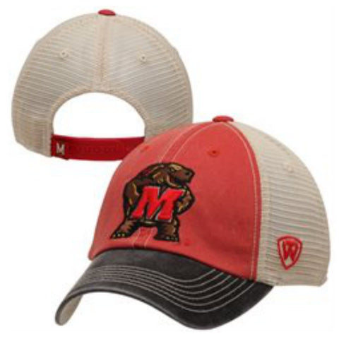 Shop Maryland Terrapins Top of the World Red Black Offroad Adj Snapback Hat Cap - Sporting Up