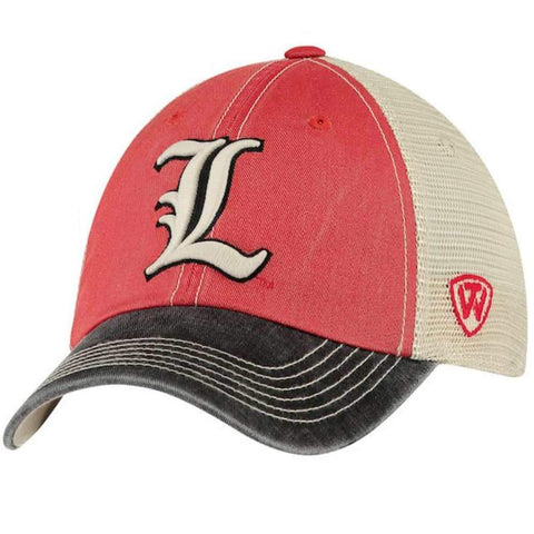 Shop Louisville Cardinals Top of the World Red Black Offroad Adj Snapback Hat Cap - Sporting Up