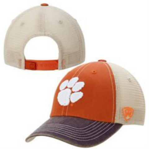 Casquette Snapback Clemson Tigers Top of the World Orange Violet Offroad Adj - Sporting Up