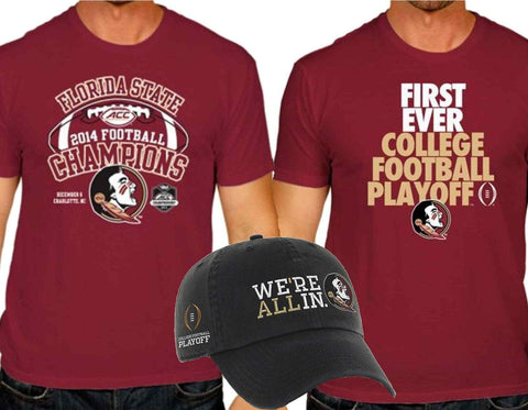 Shop Florida State Seminoles 2014-15 Football Postseason Shirts Hat Pack - Sporting Up