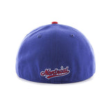 Montreal Expos 47 Brand Blue Red Two Tone Hole Shot Fitted Hat Cap - Sporting Up