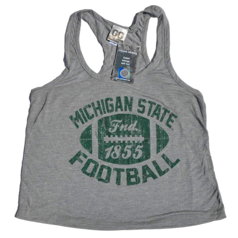 Shop Michigan State Spartans GG Women Gray Football Performance Dance Tank Top - Sporting Up