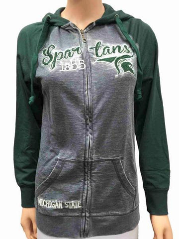 Michigan State Spartans GG Women Lightweight Full-Zip Soft Fleece Jacket - Sporting Up