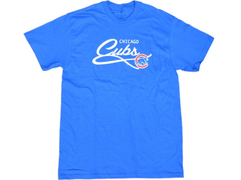 Camiseta casual Chicago cubs saag mujer azul real 100% algodón - sporting up