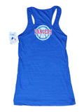 Camiseta sin mangas con espalda cruzada burnout triblend azul para mujer de los Texas Rangers saag - sporting up