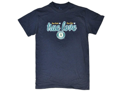 Oakland Athletics Saag Damen Schwarz True Love Freizeit-T-Shirt aus 100 % Baumwolle – sportlich
