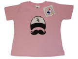 Chicago White Sox SAAG Toddler Girls Pink Mustache Short Sleeve T-Shirt - Sporting Up