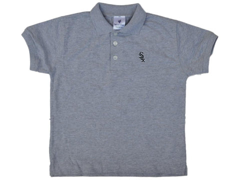 Chicago White Sox SAAG Toddler Boys Gray Short Sleeve Golf Polo Shirt