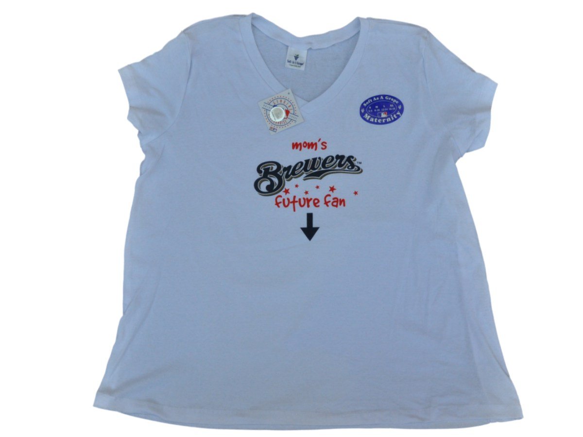Milwaukee Brewers Womens Shirt V Neck Size Small S