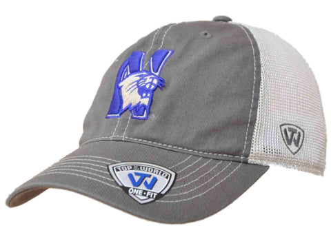Shop Northwestern Wildcats TOW Gray Two Tone Putty Mesh Flexfit Slouch Hat Cap - Sporting Up