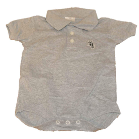 Boutique Chicago White Sox Saag Polo gris à 3 boutons pour bébé, tenue une pièce - Sporting Up