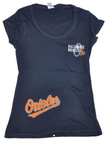 Baltimore Orioles SAAG Women Navy Soft Cotton Scoop Neck T-Shirt - Sporting Up