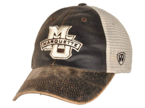 Shop Marquette Golden Eagles Top of the World Brown Scat Mesh Adjustable Snap Hat Cap - Sporting Up